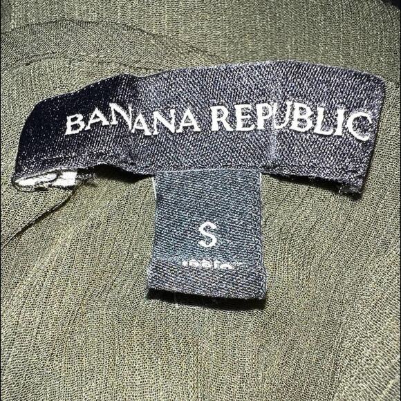 Banana republic green blouse women’s size small - Picture 7 of 8